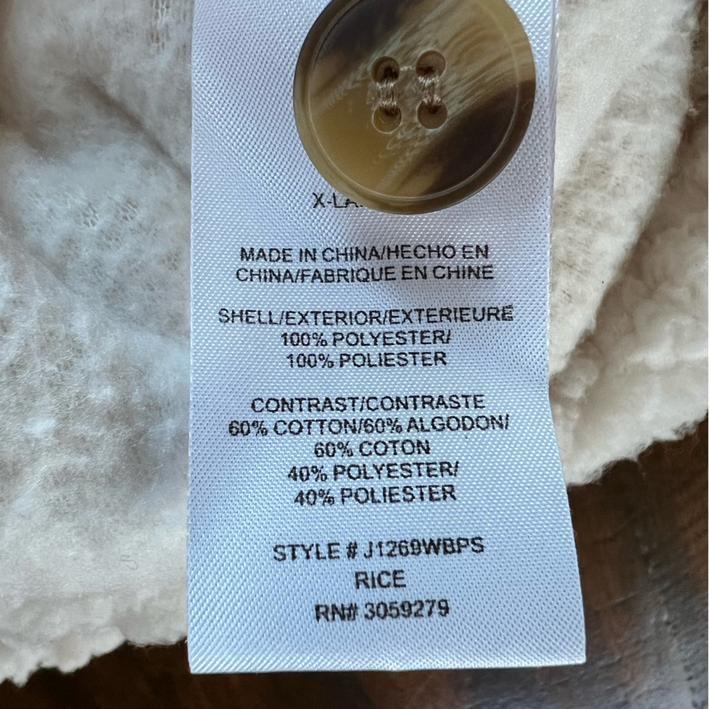 Mia & Tess Sherpa Button Down - Picture 5 of 6